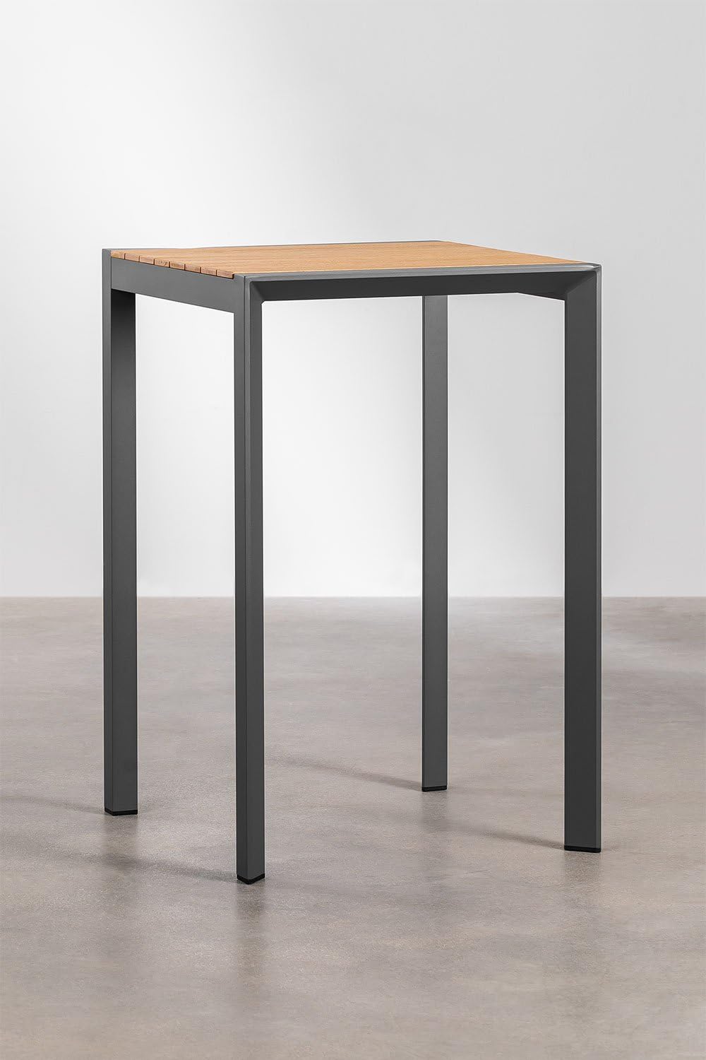 Sklum Archer tavolo bar alto quadrato 70x70 antracite