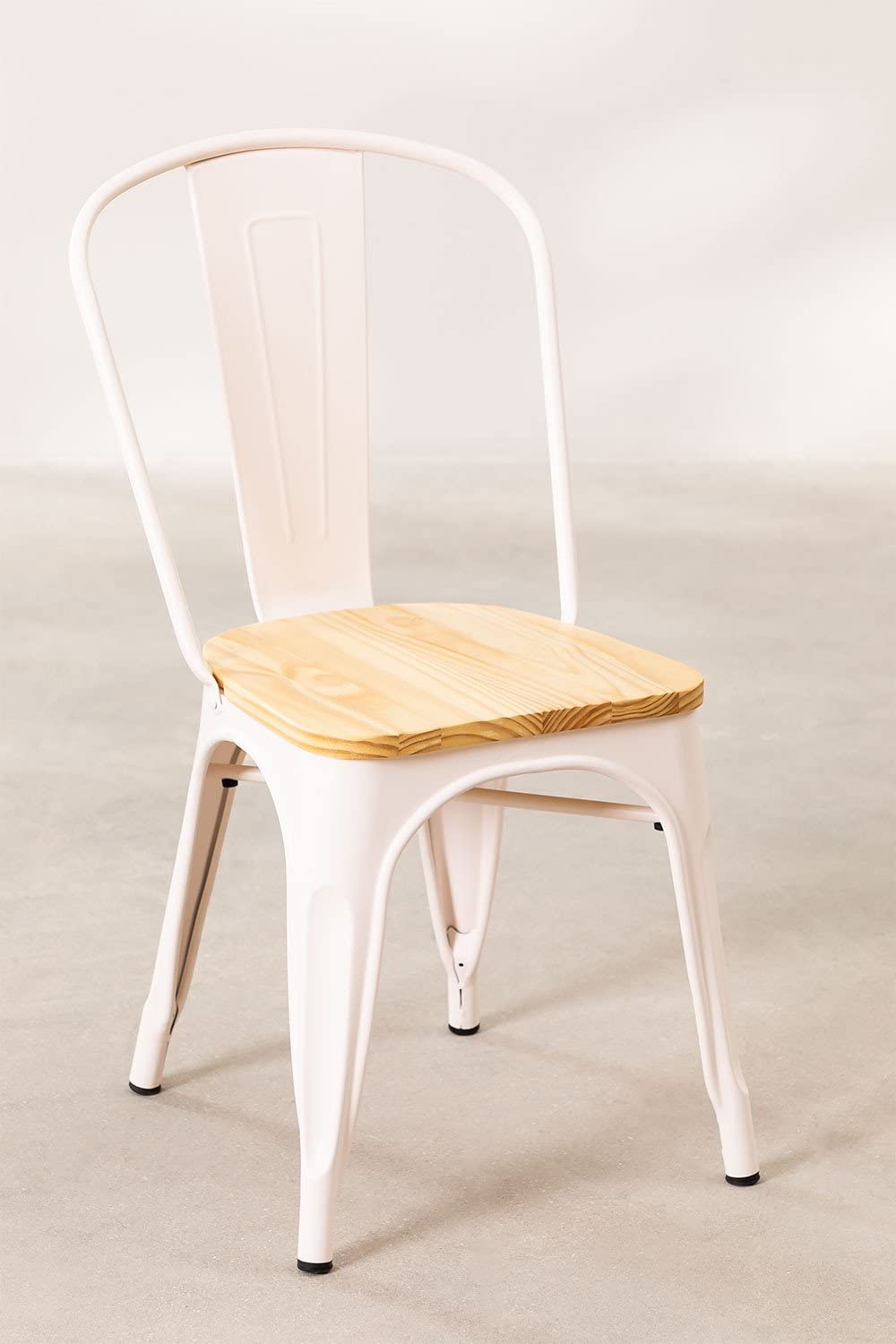 Sklum LIX Opaca Sedia Impilabile Legno Beige Crema