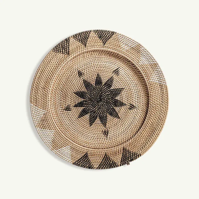 Bambua Piatto Decorativo da Parete in Rattan