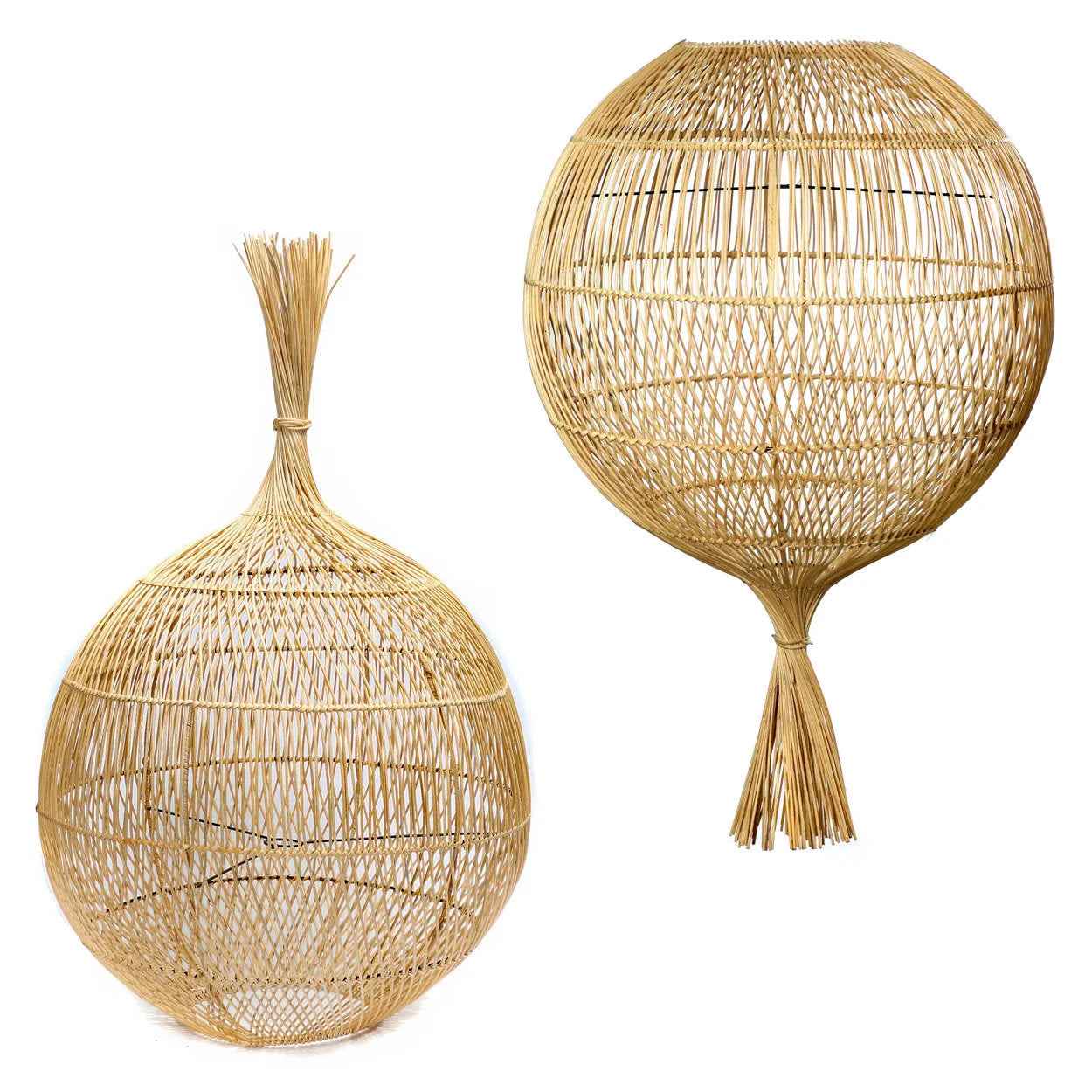 Bambua Wonton Floor Lamp Pendant Natural lampada rattan