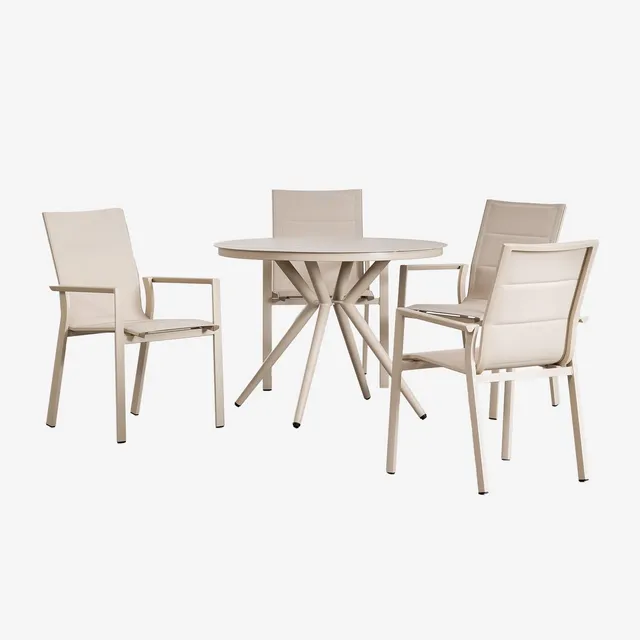 Sklum Valerie Karena set da giardino alluminio Ø100 4 sedie