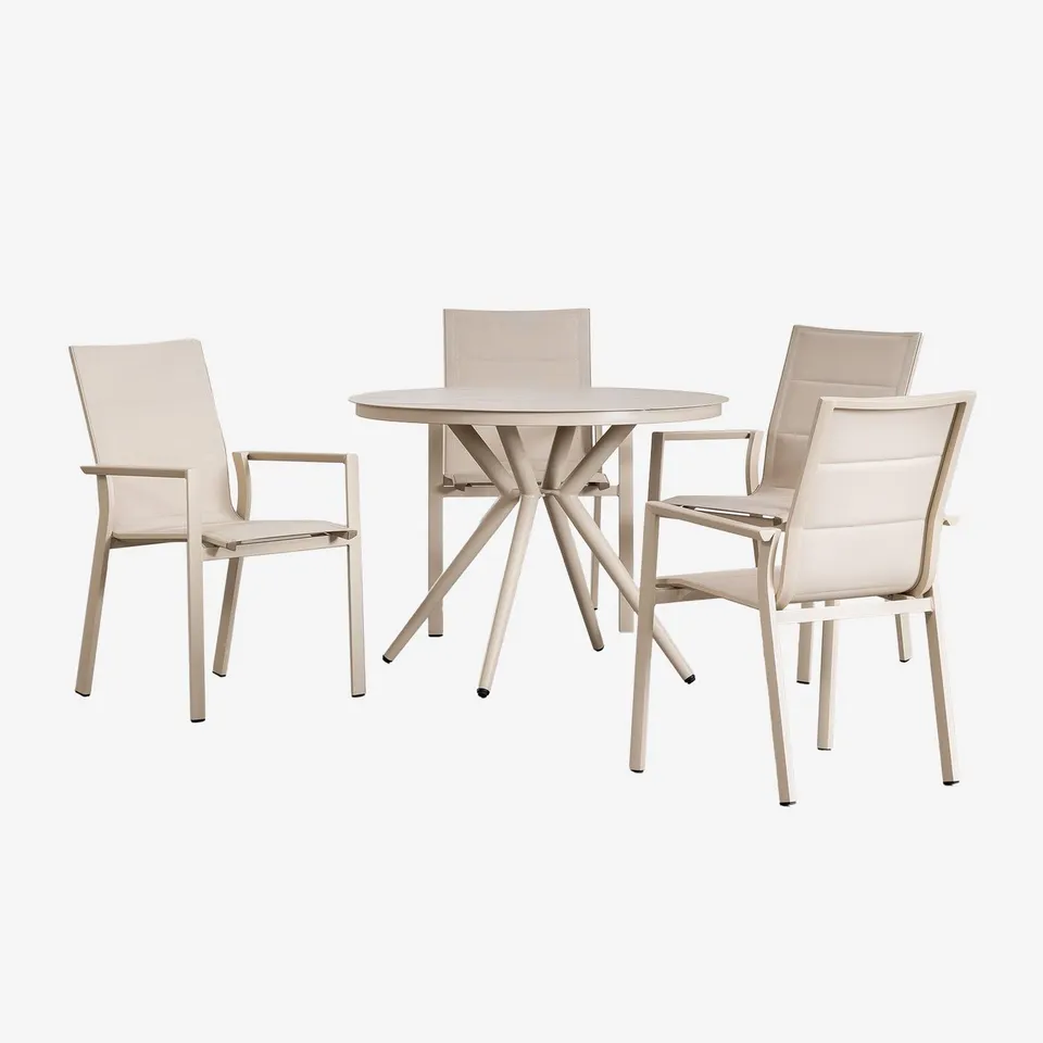Sklum Valerie Karena set da giardino alluminio Ø100 4 sedie