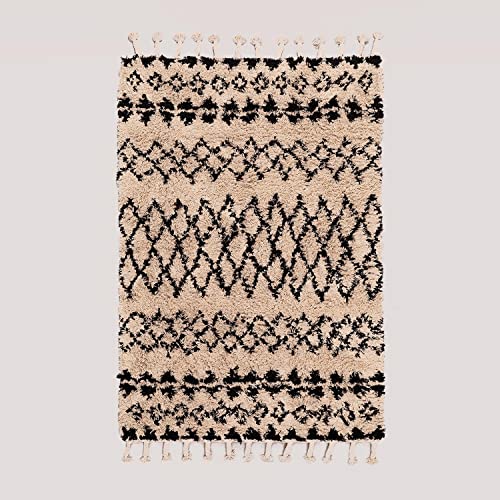 Sklum Tulub tappeto 209x125 cm cotone bianco-nero