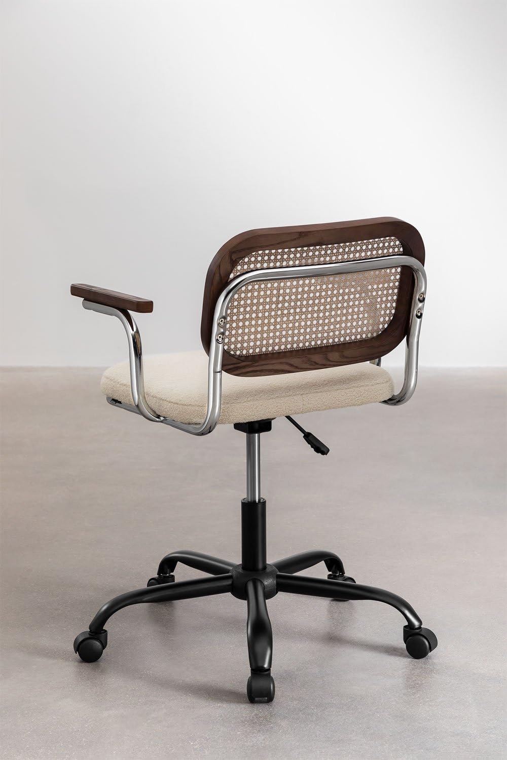 Sklum Tento Sedia da Ufficio in Ciniglia con Rattan