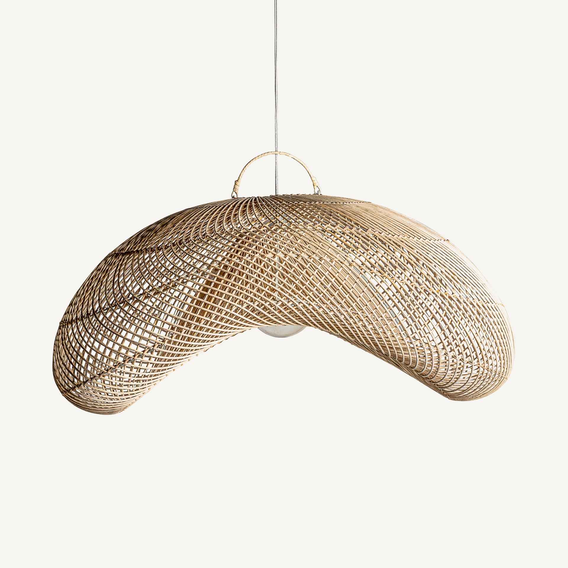 Bambua Zush lampadario rattan naturale grande