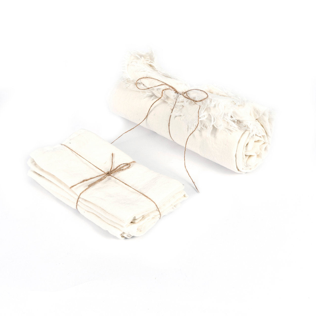 Bambua The Linen tovaglia lino bianco 150x150