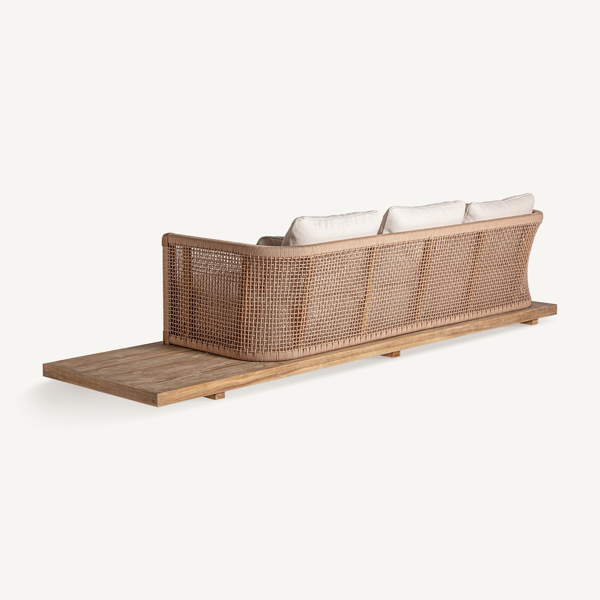 Bambua Trena divano da esterno teak crema