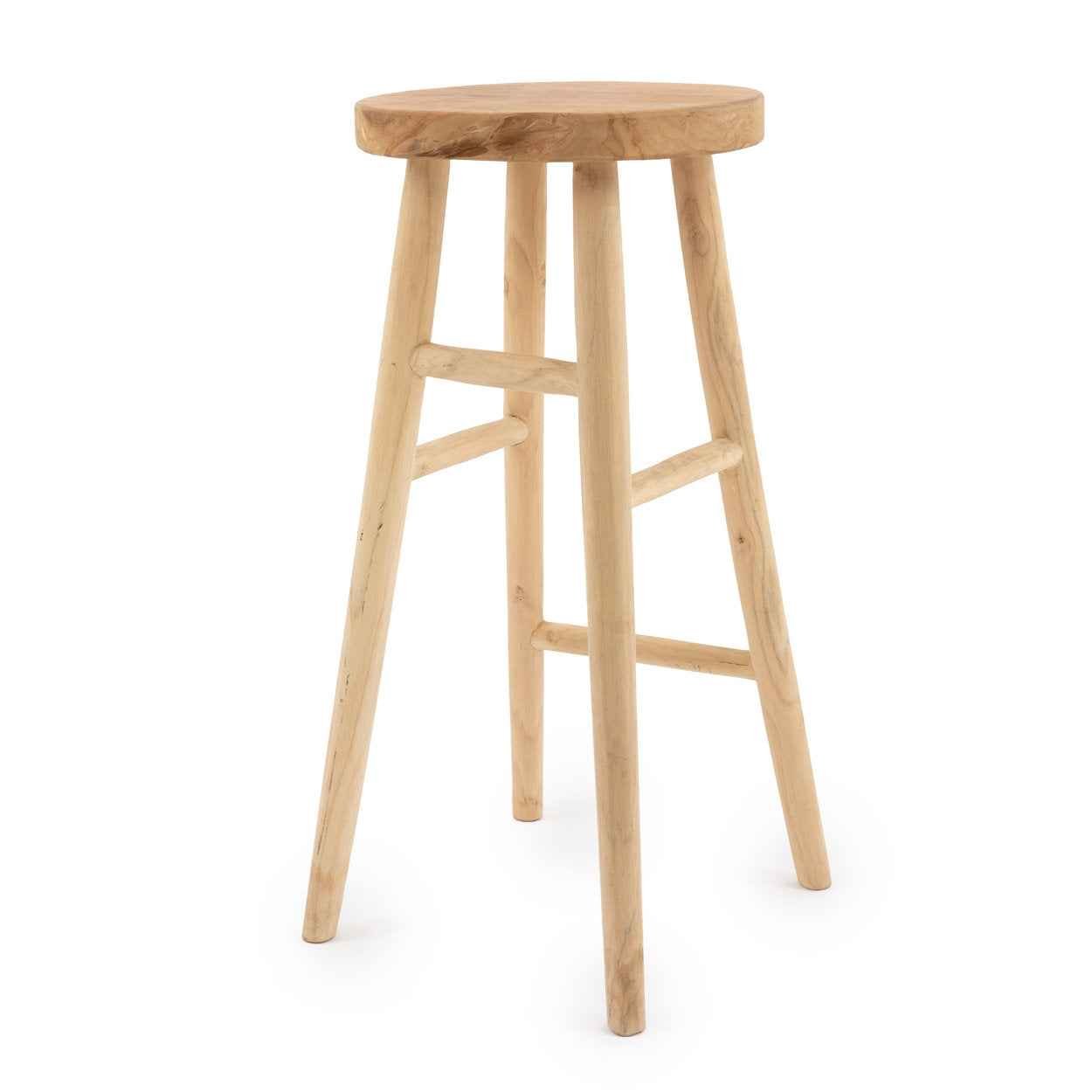 Bambua Kedut sgabello bar teak naturale