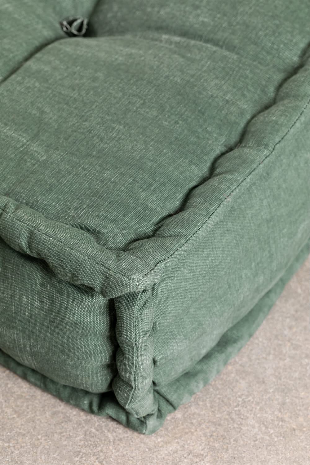 Sklum Dhel pouf divano verde eter cotone