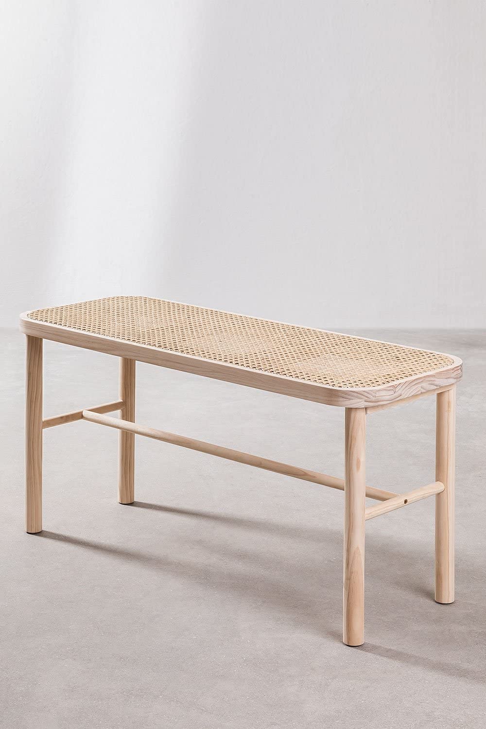 Sklum Riolut Panca in Rattan e Legno 89,5 cm