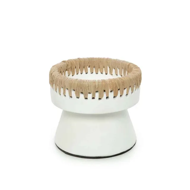 Bambua Pretty portacandele S bianco naturale