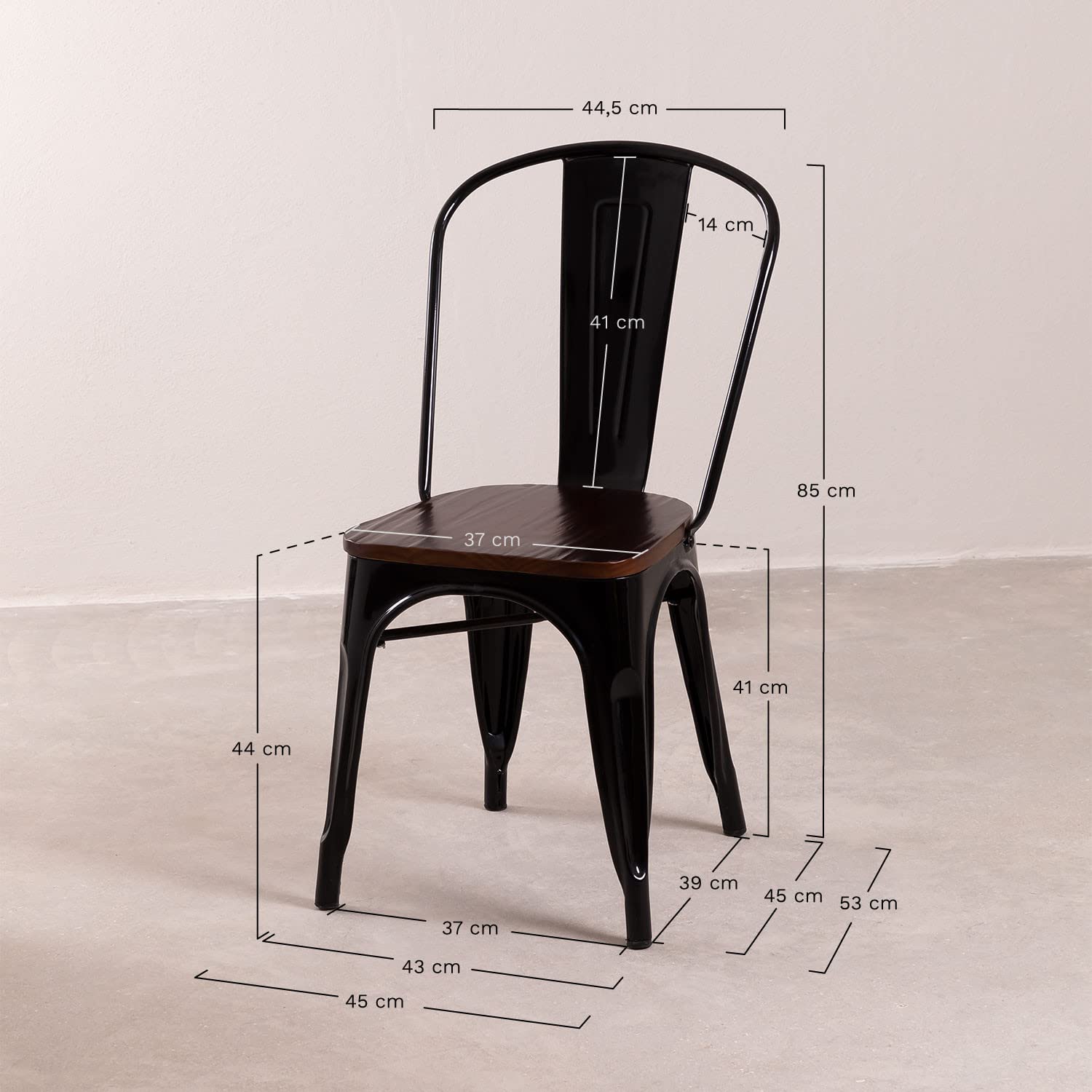 Sklum Lix sedia cucina impilabile pino 85 cm