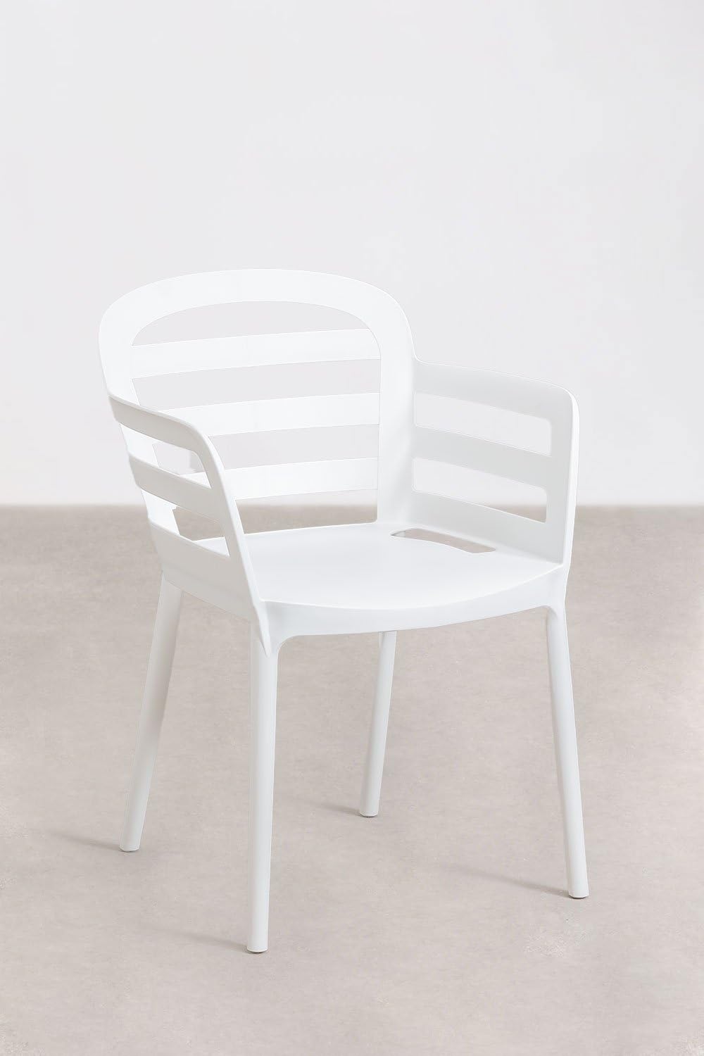 Sklum Gerum set 2 sedie giardino bianche con braccioli