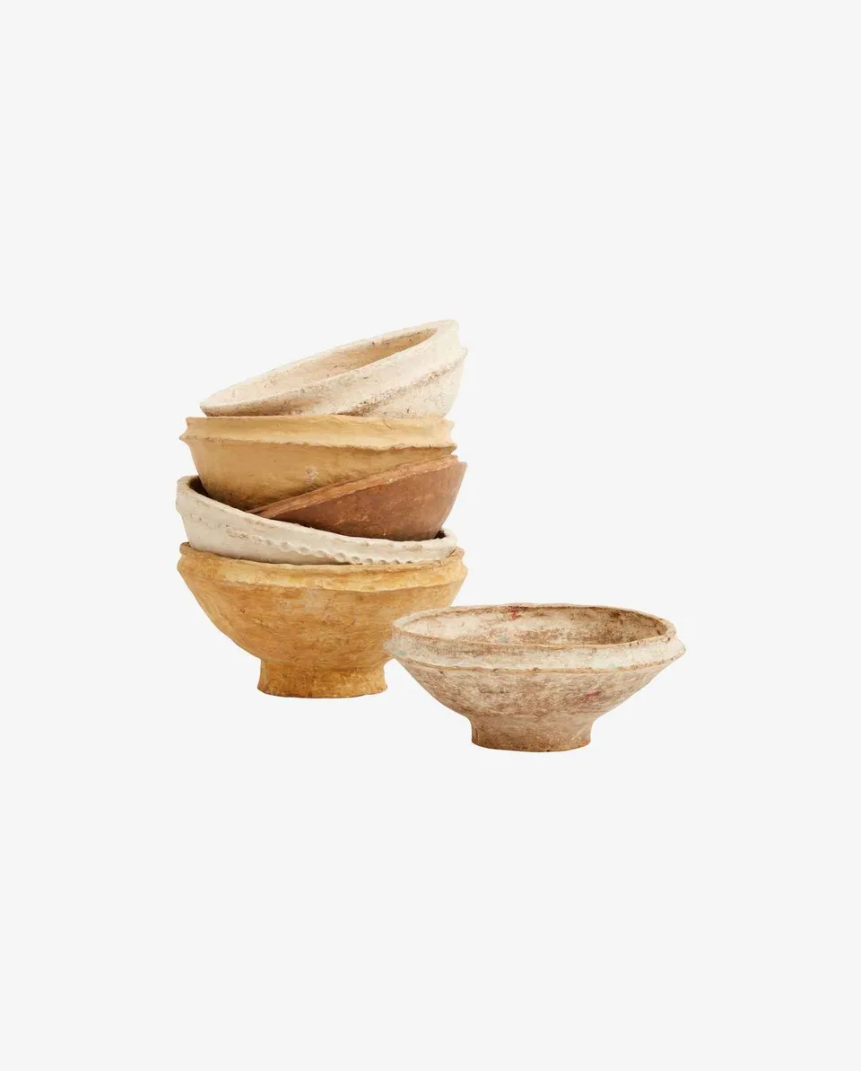 Bambua Bowl ciotola papier-mâché beige