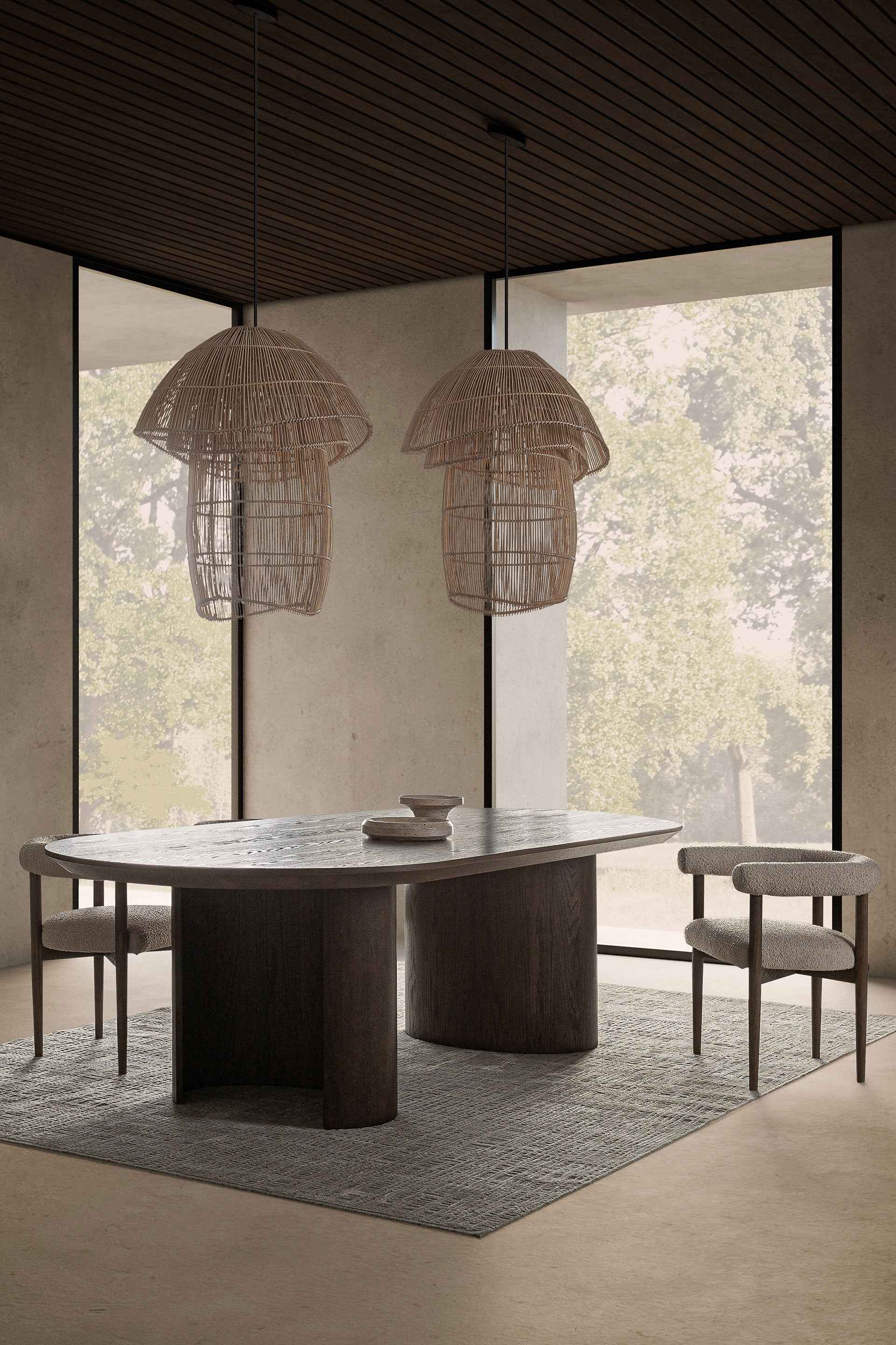 Bambua Dala Lampadario a Sospensione Rattan