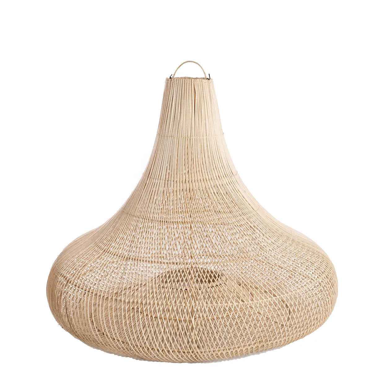 Bambua Shala L lampadario rattan naturale grande