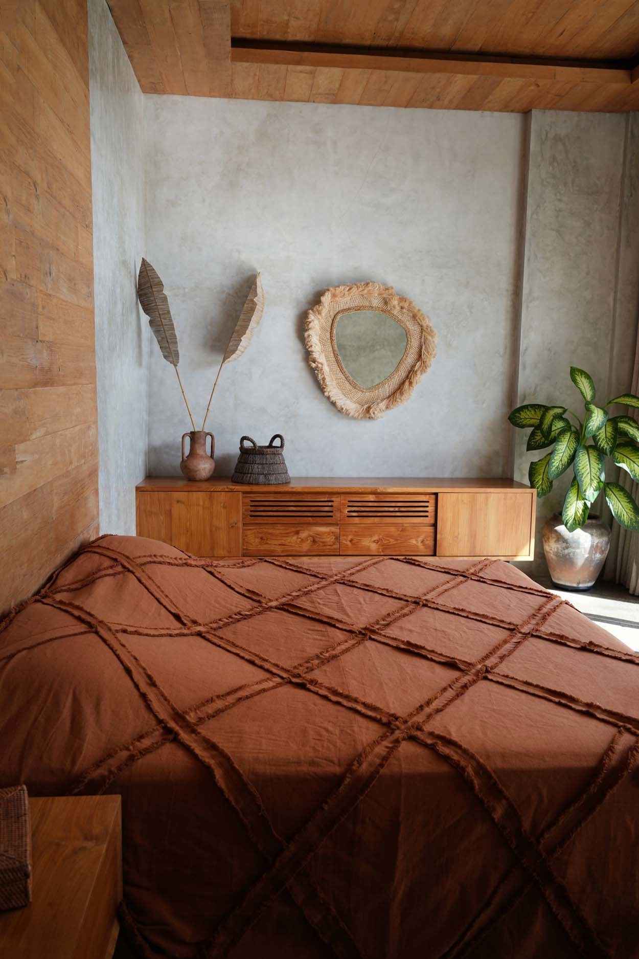 Bambua Berber Plaid Terracotta Letto Divano