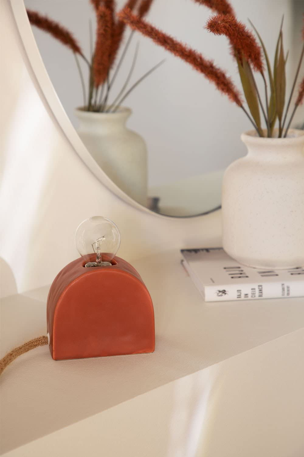 Sklum Fiana lampada da tavolo in ceramica terracotta E14