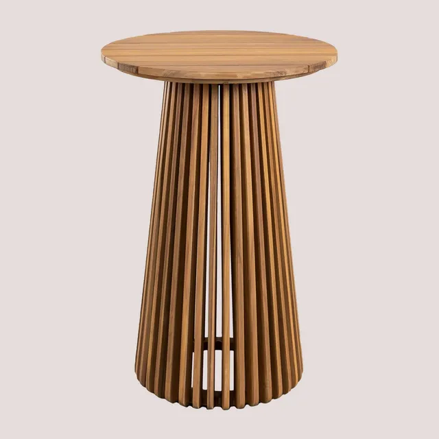 Sklum Mura tavolo alto da giardino rotondo Ø70 cm in acacia