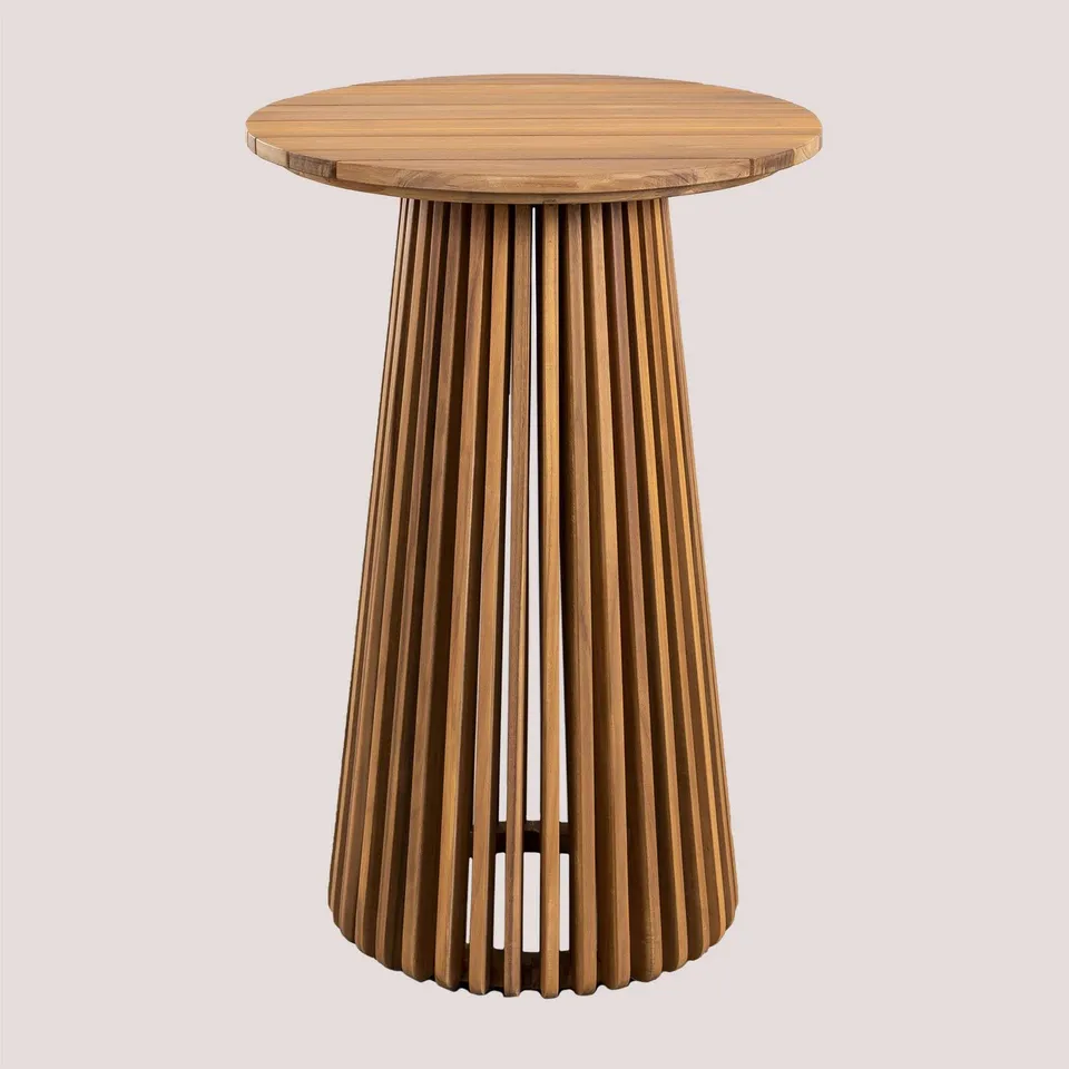 Sklum Mura tavolo alto da giardino rotondo Ø70 cm in acacia