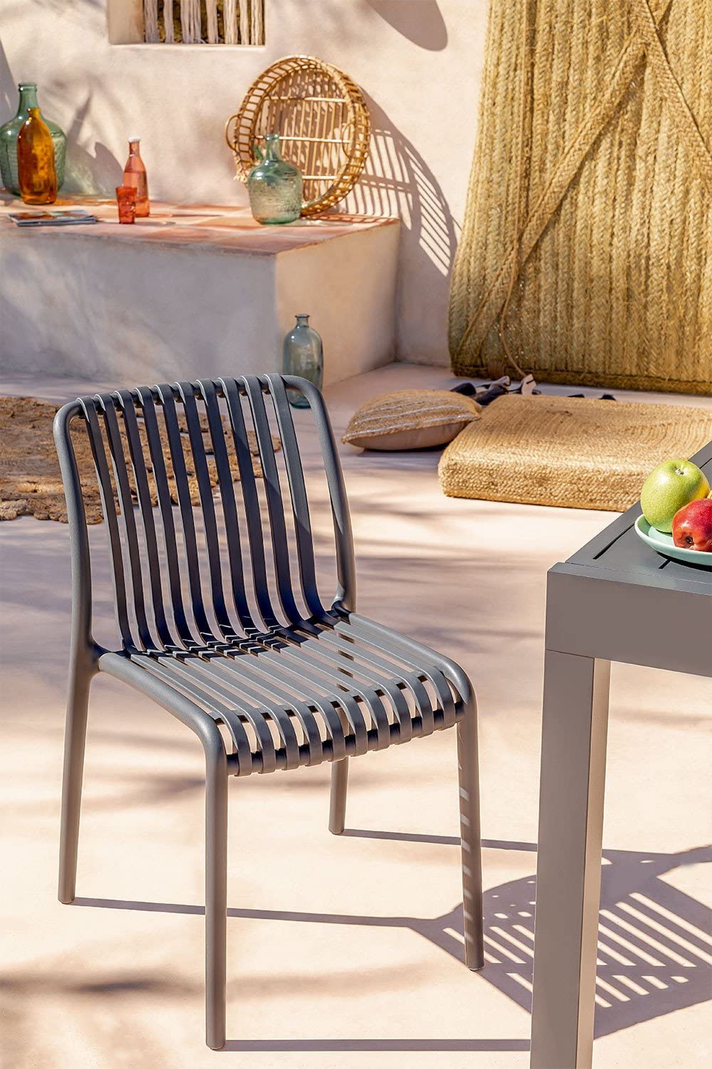 Sklum Wendell Style sedia da giardino grigio grafite impilabile