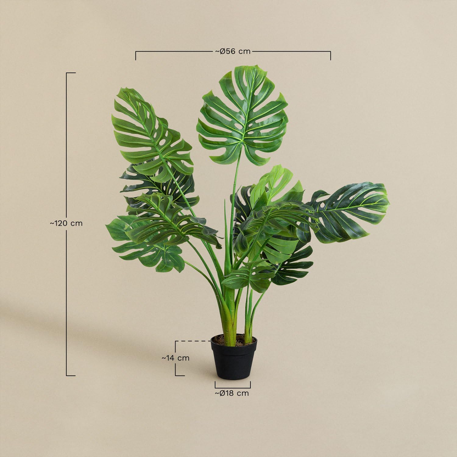 Sklum Monstera Style pianta artificiale 120 cm realistica