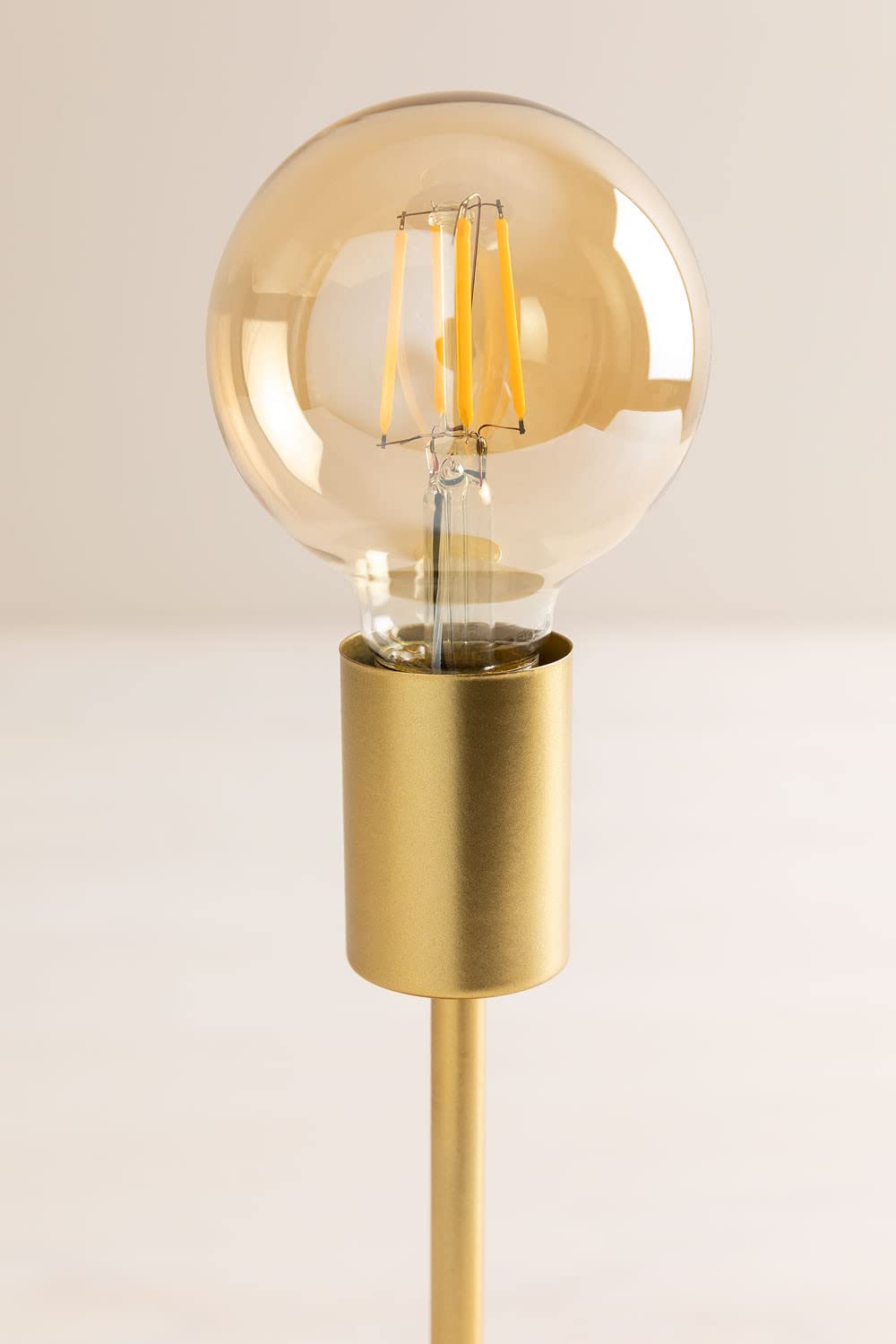 Sklum Grystel lampada da tavolo metallo oro a batteria