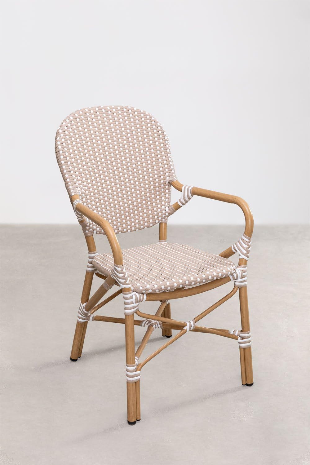 Sklum Alisa Bistro sedia rattan grigio talpa
