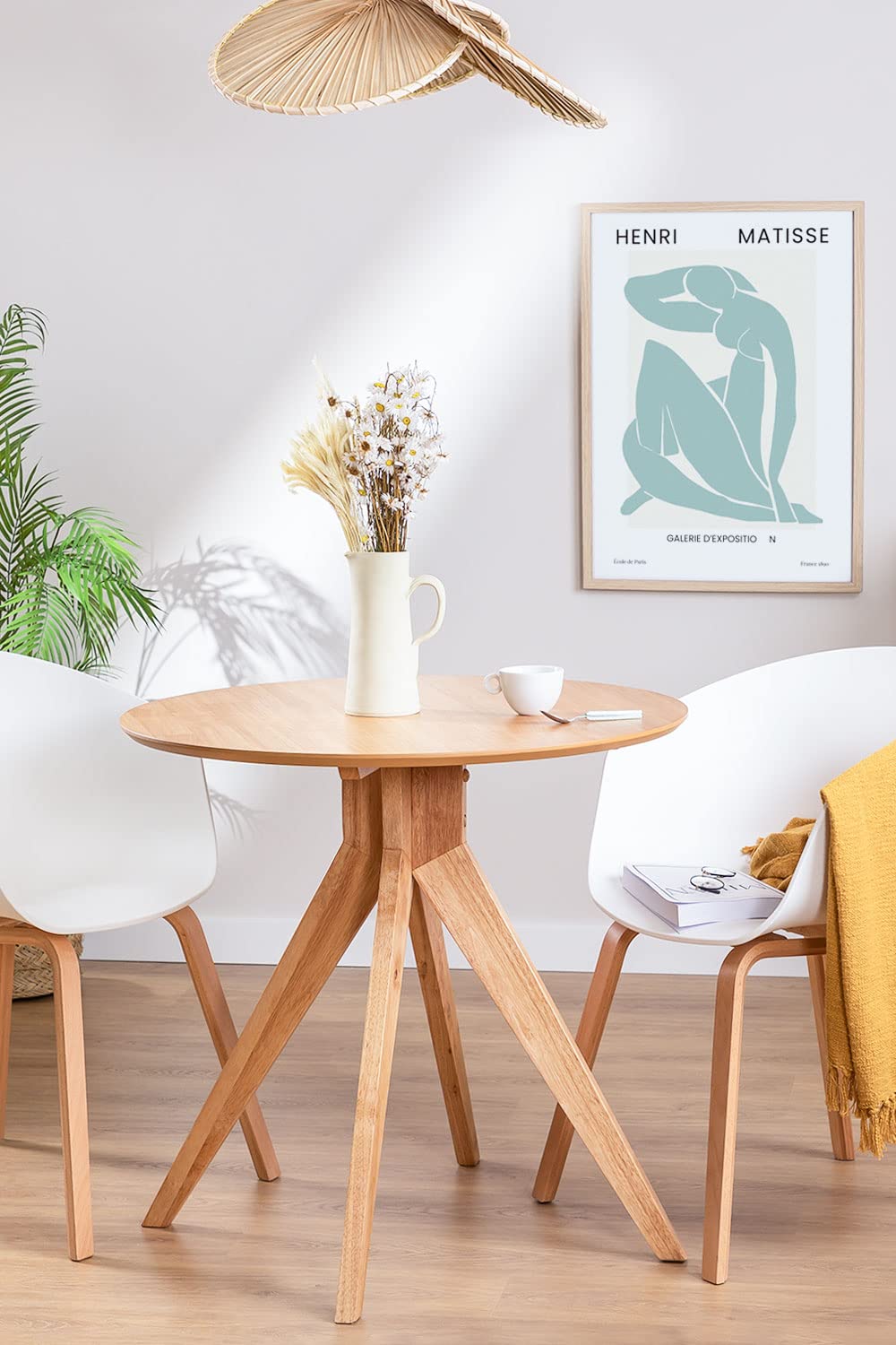 Sklum Sekiz tavolo da pranzo rotondo Ø80 cm legno gomma