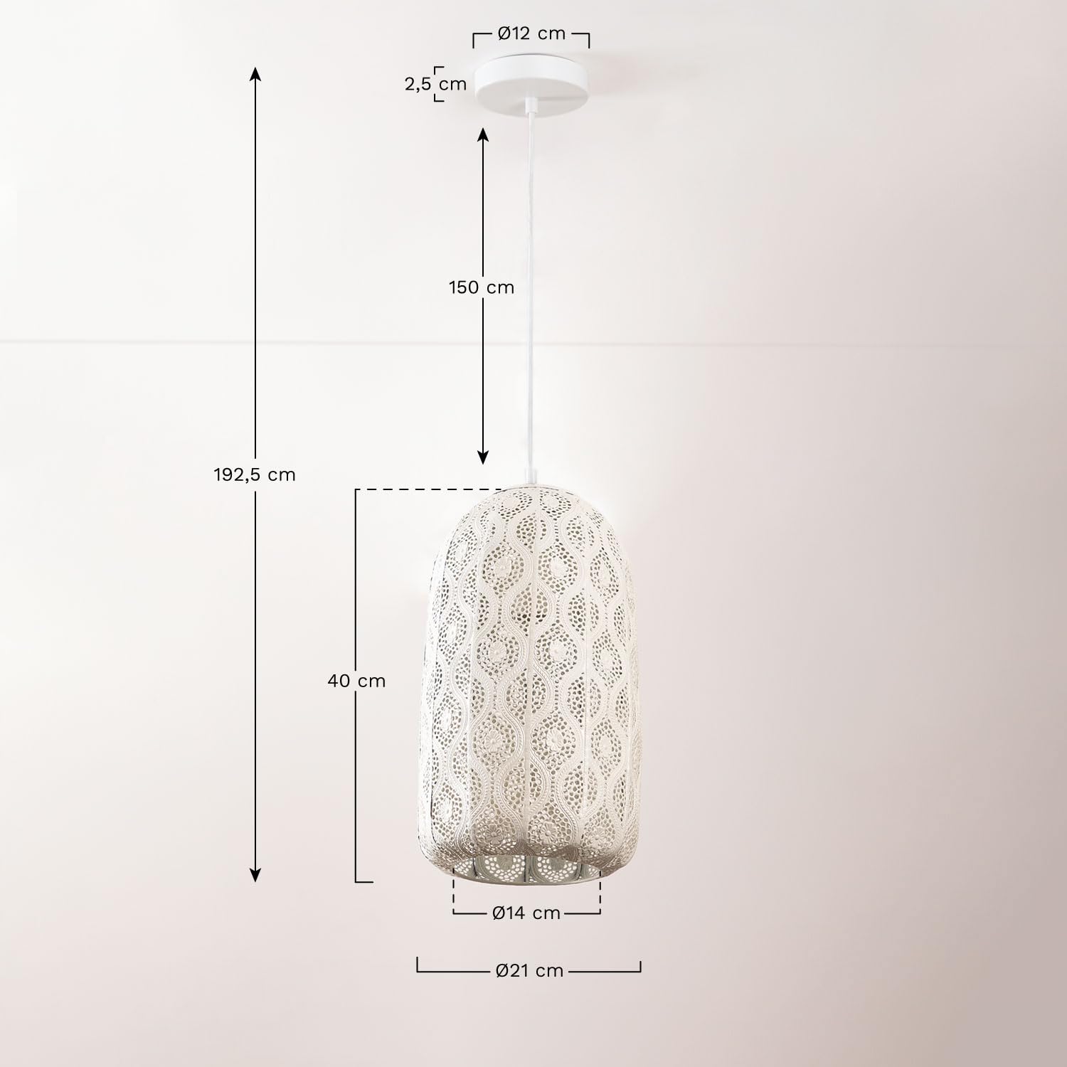 Sklum Meraki lampada soffitto metallo oro vintage E27