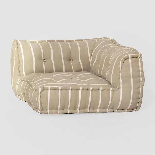 Sklum Dhel Boho pouf modulare cotone moka