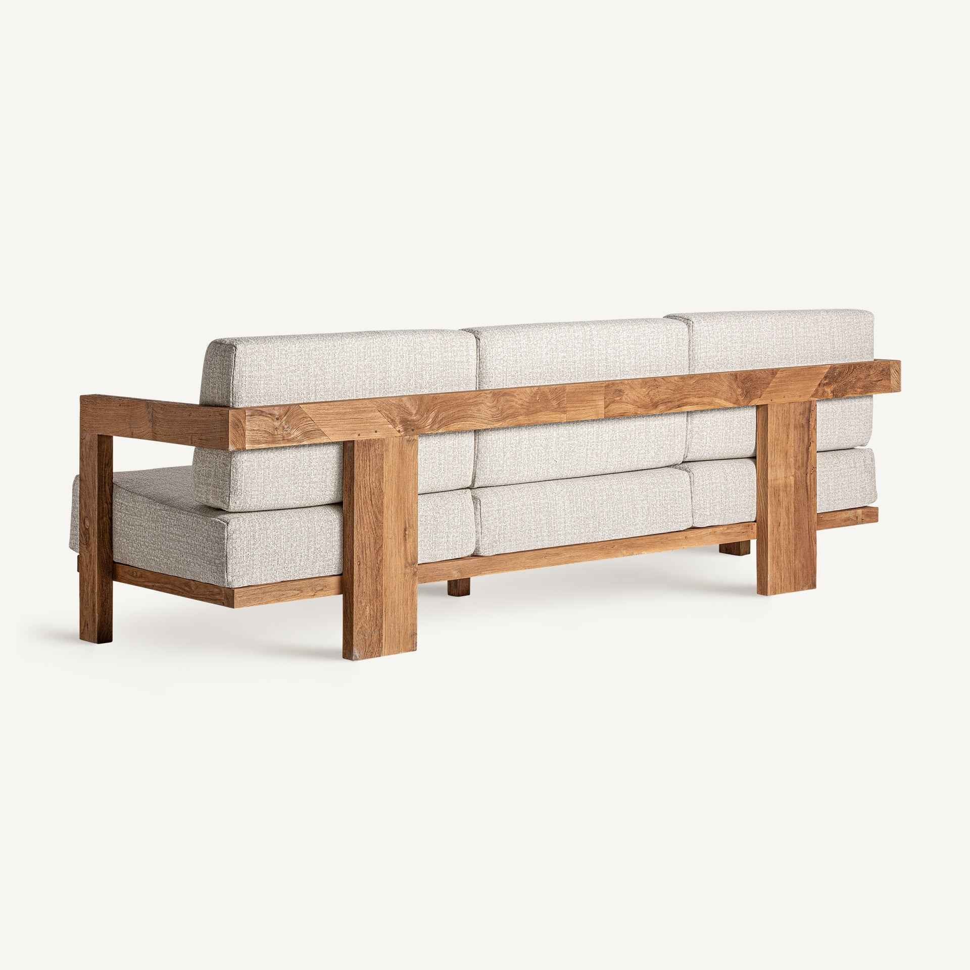 Bambua Testa Divano da Esterno 3 Posti Teak