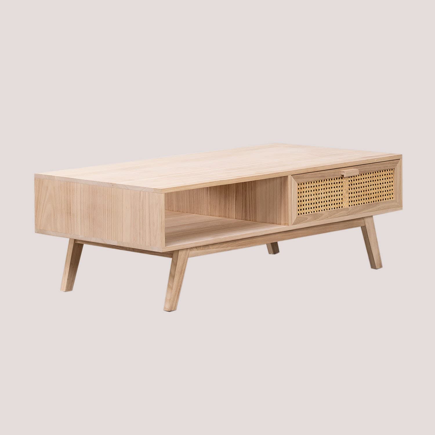 Sklum Ralik Design Tavolino Caffè Legno 120 cm Rattan