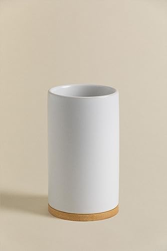 Sklum Elvan portaspazzolino ceramica bambù Ø7 cm