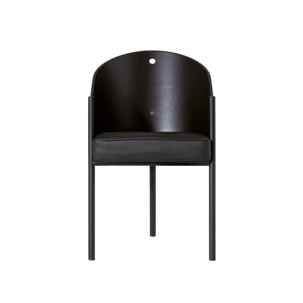Driade Store Costes Sedia Mogano/Nero in Pelle
