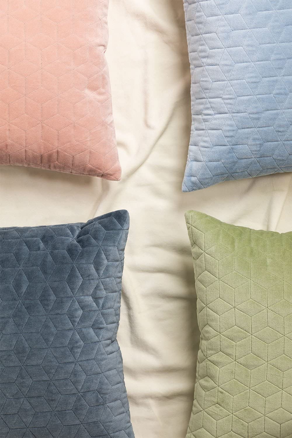 Sklum Sine Cuscino Velluto 40x40 Verde Olivastro
