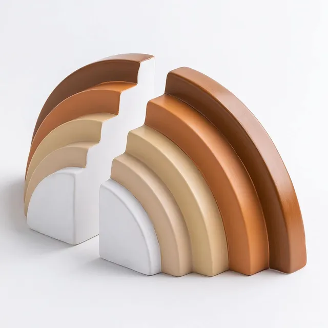 Sklum Besley fermalibri ceramica set 2 multicolore arcobaleno