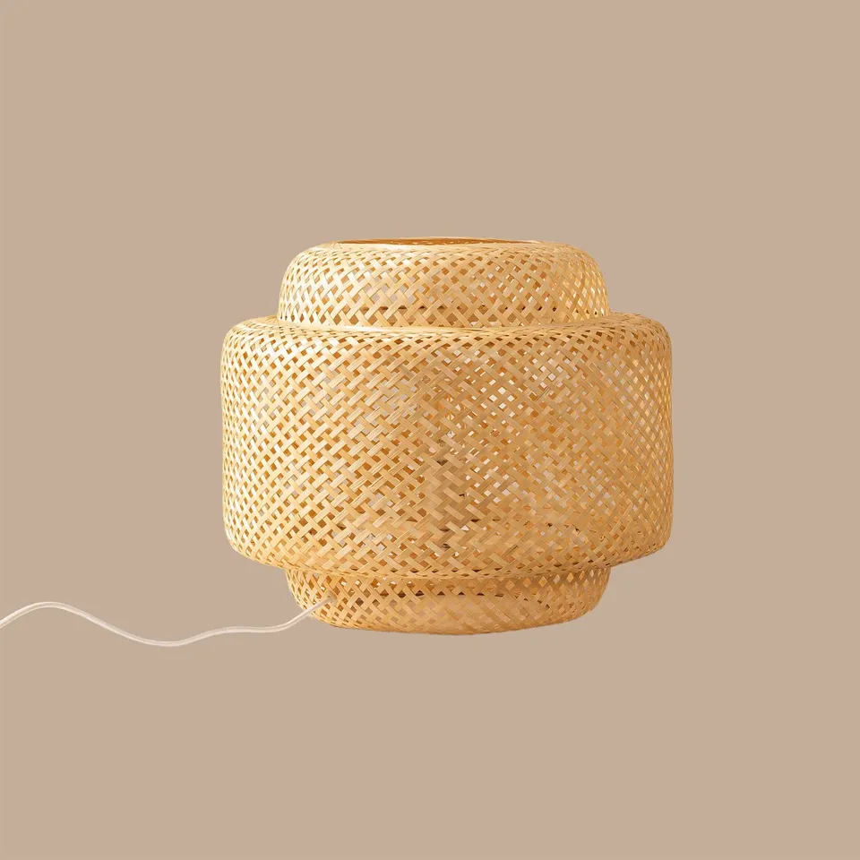 Sklum Lexie Natural lampada da tavolo in bambù traforata