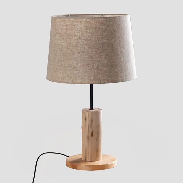 Sklum Ulga lampada da tavolo lino legno naturale