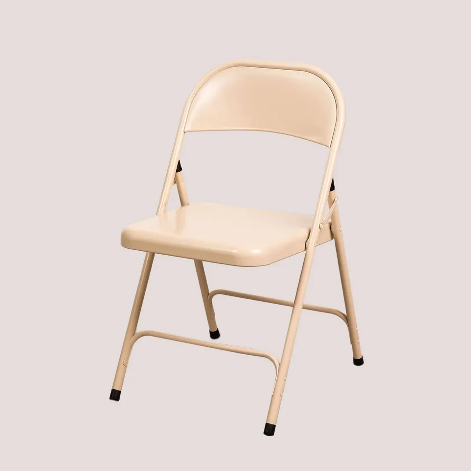 Sklum Ukla set 2 sedie pieghevoli beige lino acciaio