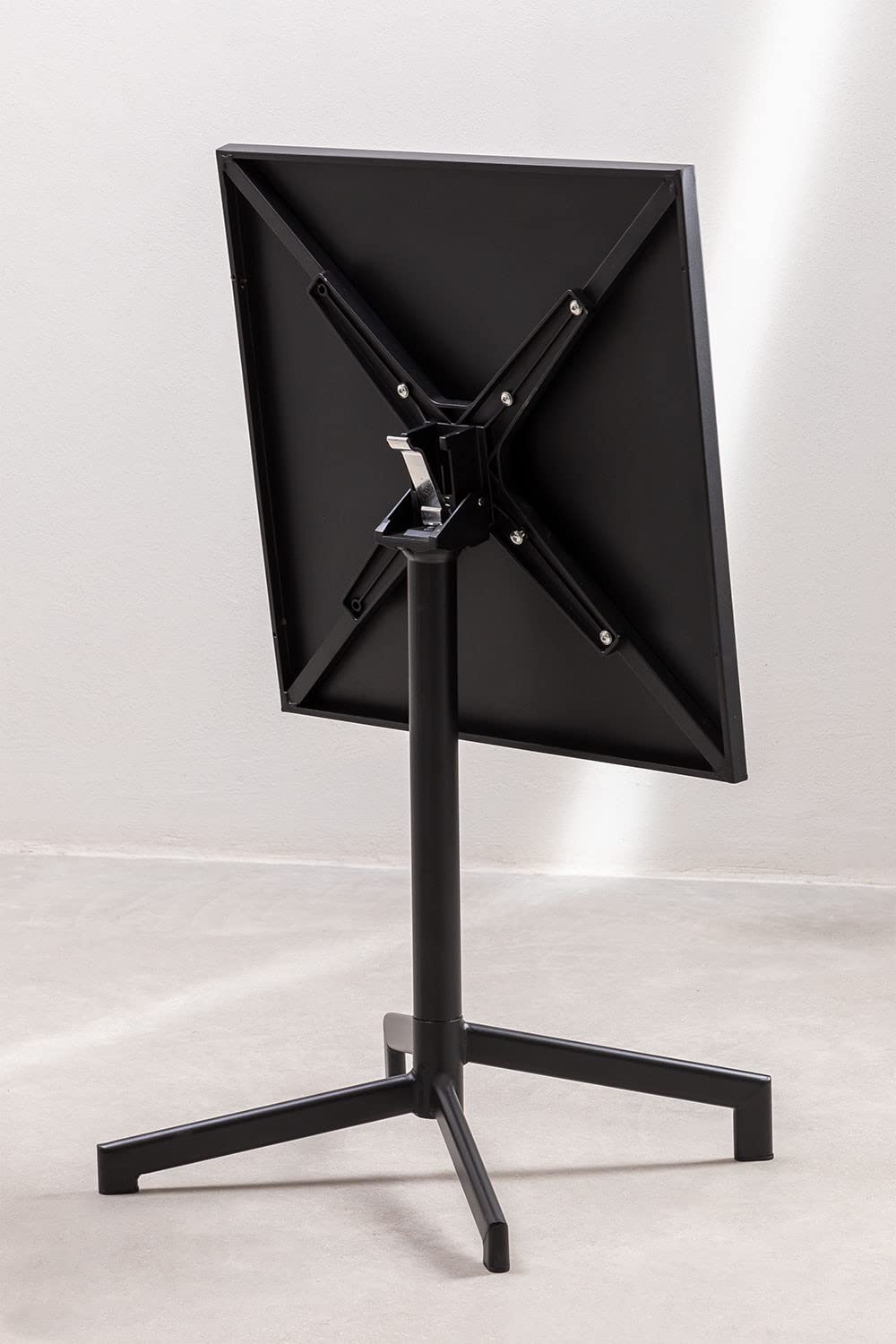Sklum Dely Tavolo Bar Pieghevole 60x60 cm Nero in Acciaio