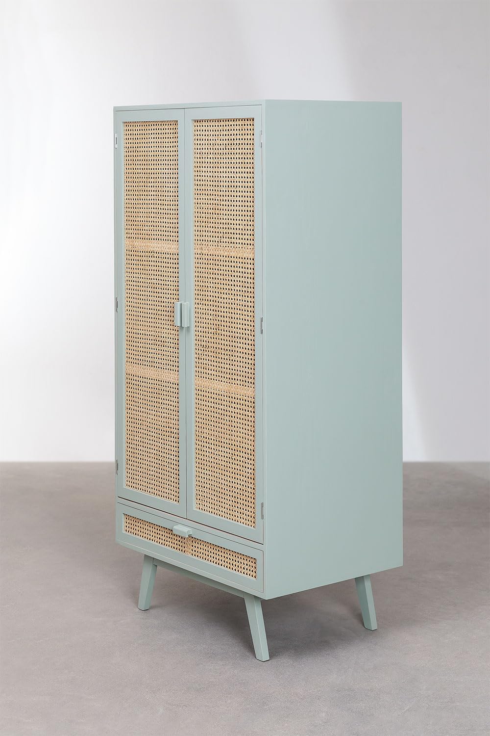Sklum Ralik Colors armadio in legno con cassetto rattan