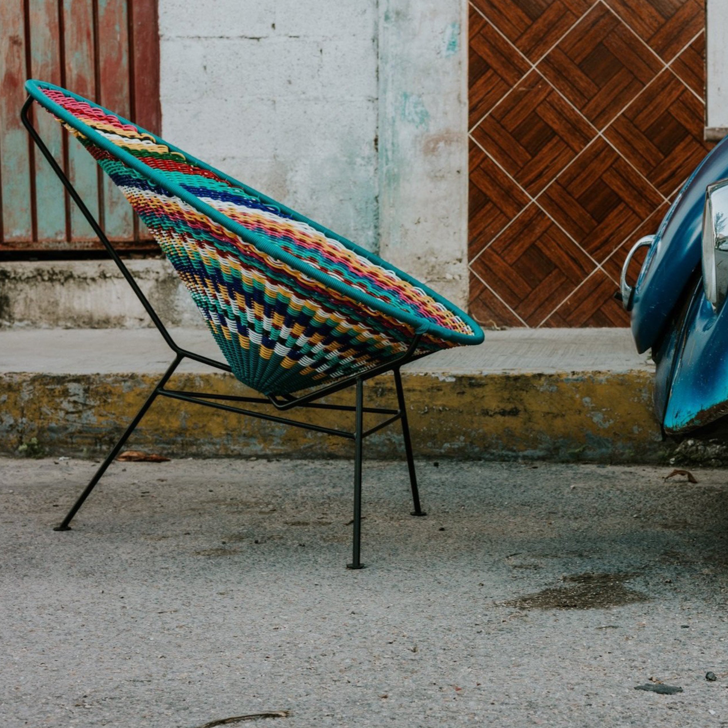 Acapulco Design Oaxaca poltrona intreccio multicolore esterno