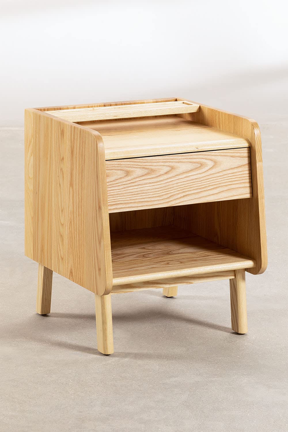 Sklum Amde comodino legno naturale 42 cm frassino
