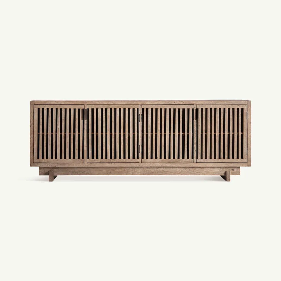 Bambua Gàbia credenza 4 ante legno di mango