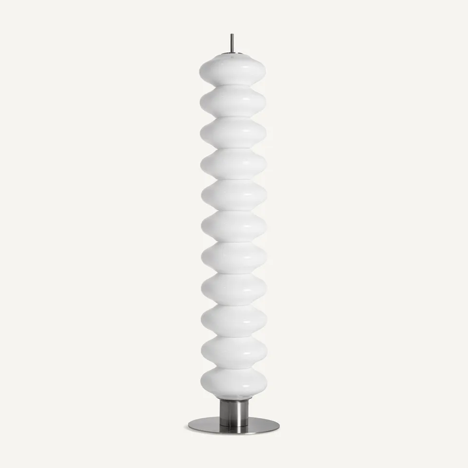 Bambua Tiare Piantana Vetro Bianco 150 cm