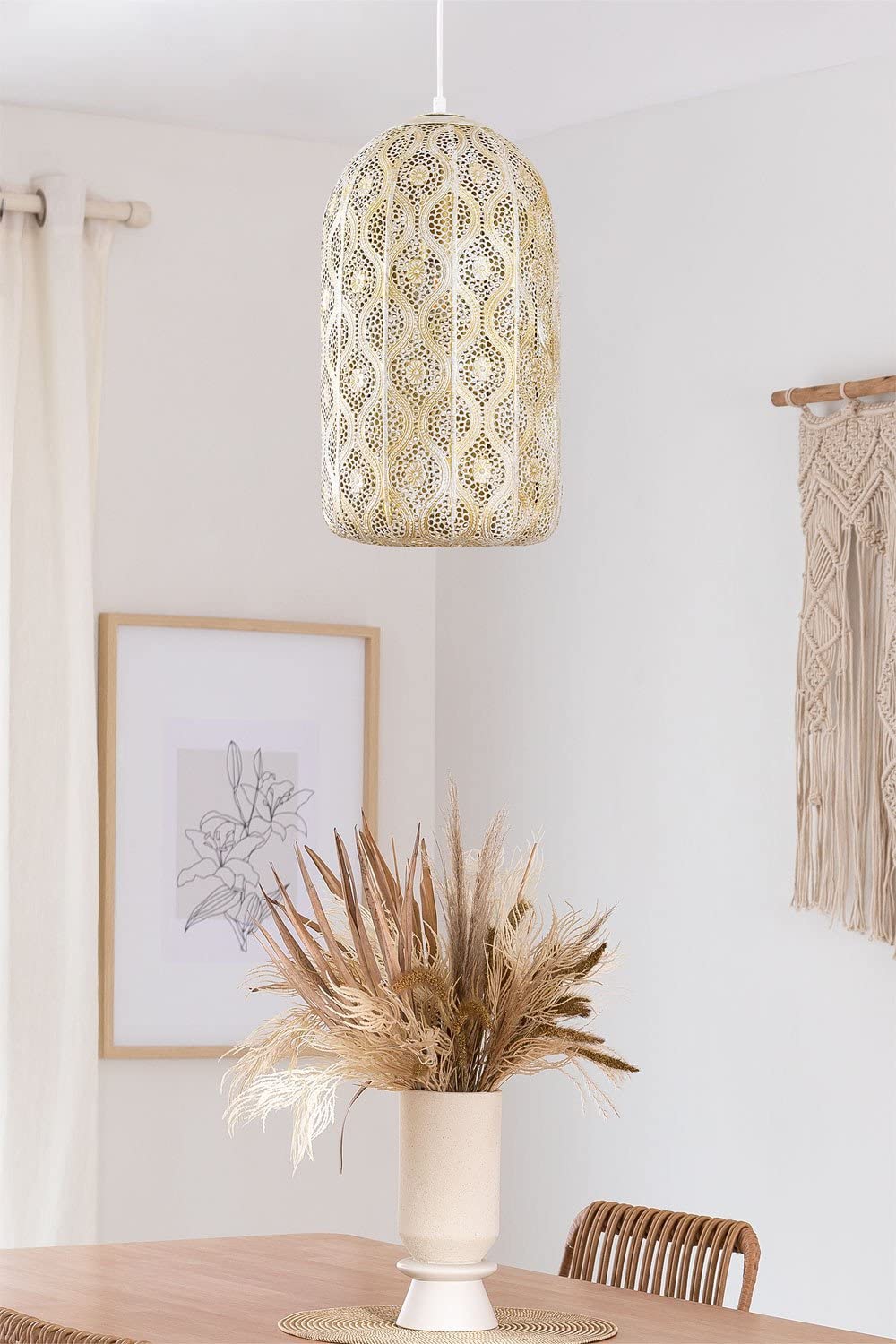 Sklum Meraki lampada soffitto metallo oro vintage E27