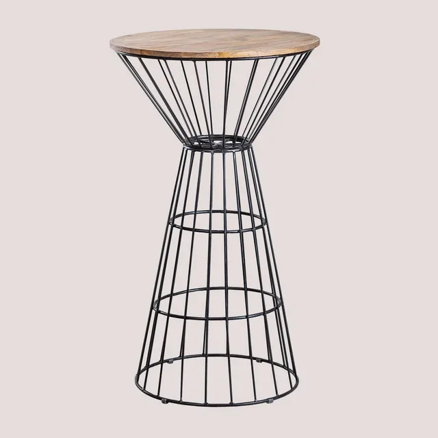 Sklum Bienny tavolo bar alto tondo Ø62 cm nero