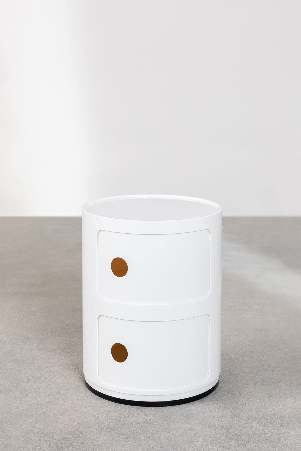 Sklum Babel Comodino Tondo Ø32 cm Bianco Antico