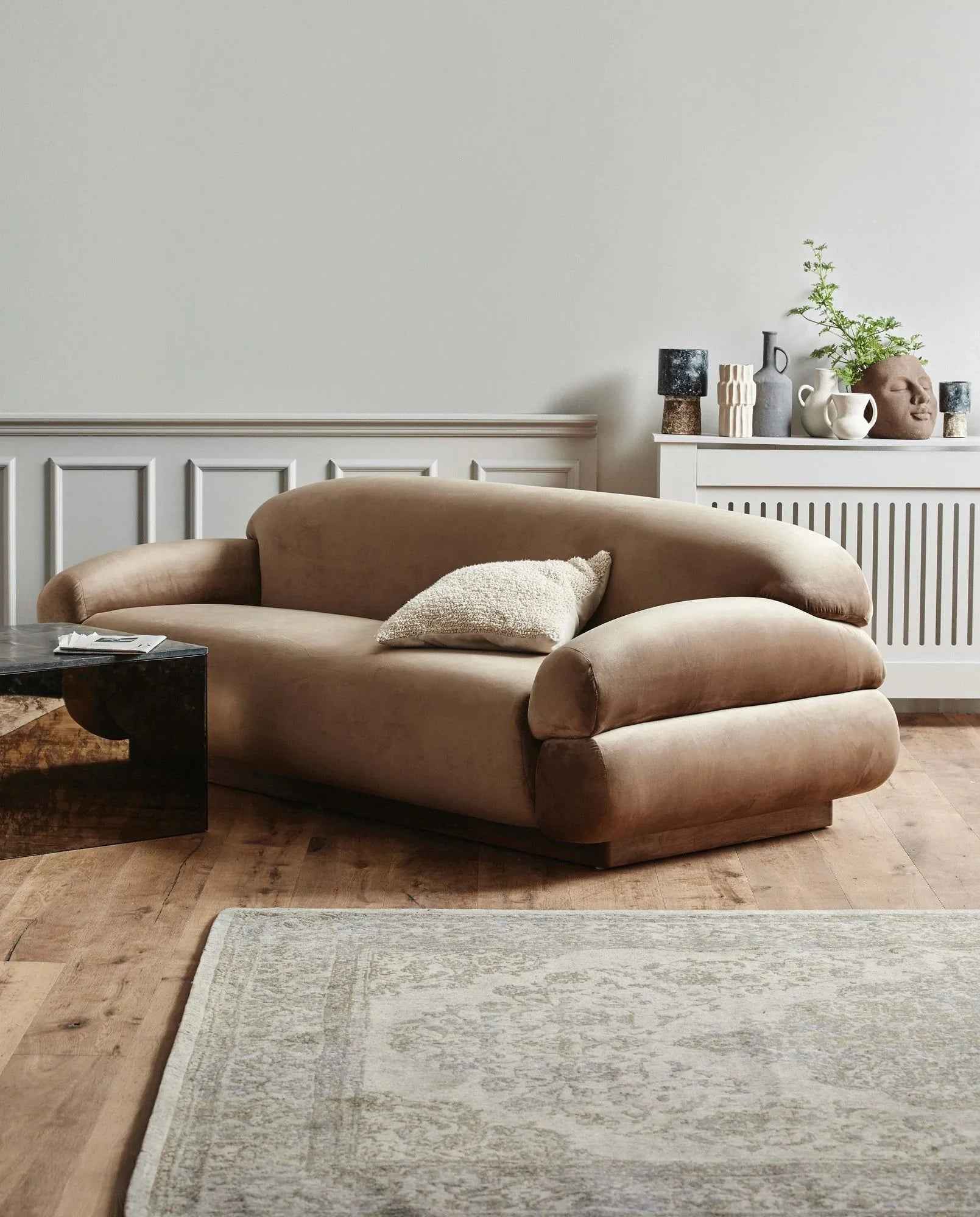 Bambua Pearl tappeto jacquard sabbia beige